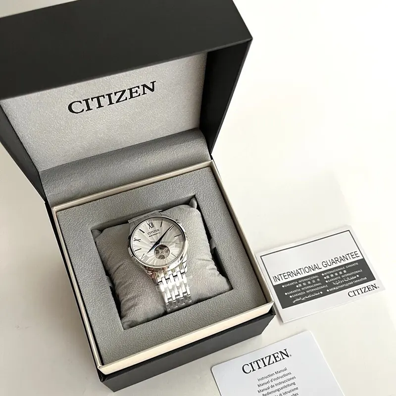 Citizen Automatic Clasic Open Heart Silver Dial Men’s Watch | NH9130-84A